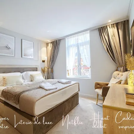 Les Perles Amienoises Suite Luxe Centre Parking * 阿棉